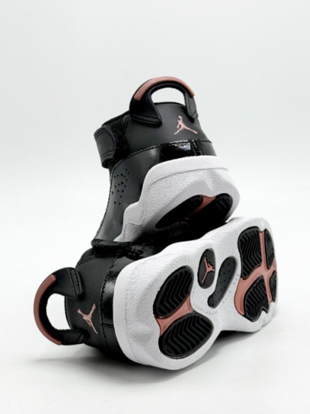 Nike Air Jordan 6 Rings (TD) Toddlers Size 5C Black/White/Rust Pink - Picture 4 of 6